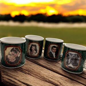 Vintage Collection of “Gone With The Wind” Mugs Coffee Cups